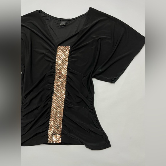 Anisette - true y2k Mcbling sequin shirt with butterfly sleeves - size small - Picture 4 of 10